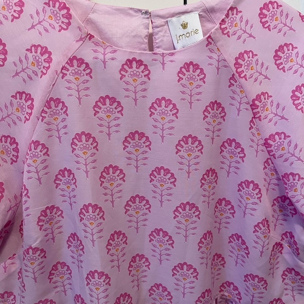 J Marie Floral Babydoll Top Size Medium - Picture 5 of 12